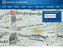 Tablet Screenshot of kendallstatebank.com